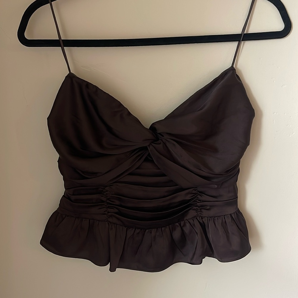 NWT Express Sweetheart Ruffle Tube Top Size M